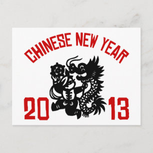 Cartão Postal De Festividades Ano novo chinês 2013