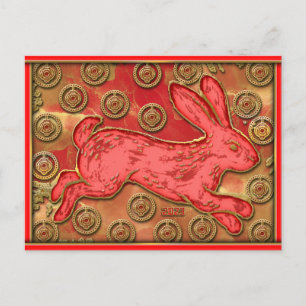 Cartão Postal De Festividades Ano Novo Chinês 2023 Lanternas Douradas Vermelhas