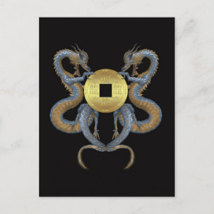 Cartão Postal De Festividades Ano Novo Chinês - Ano Do Dragão