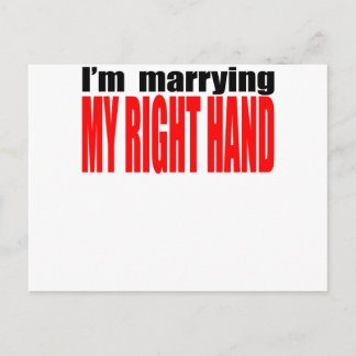 Cartão Postal De Festividades anti valentine single marrying right hand  heartbr