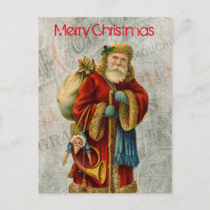 Cartão Postal De Festividades Antigos Papais noeis de Natal do Mundo