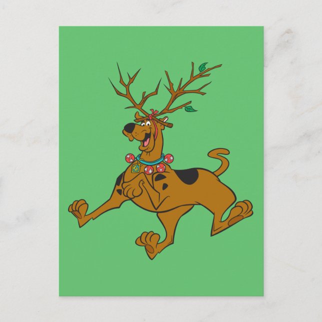 Cartão Postal De Festividades Antiguadores de Natal Scooby-Doo (Frente)