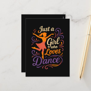 Cartão Postal De Festividades Apenas um que ama dançar Dança