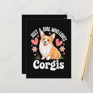 Cartão Postal De Festividades Apenas uma garota que ama Corgis
