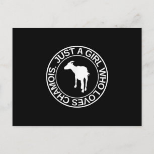 Cartão Postal De Festividades Apenas Uma Menina Que Ama Chamois Presente Para As