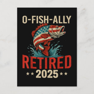 Cartão Postal De Festividades Aposentação do O-Fish-Ally 2025 Pescador