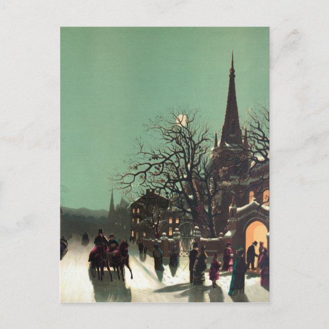 Cartão Postal De Festividades Approach of the New Year (Frente)