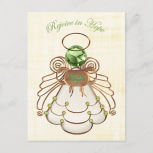 Cartão Postal De Festividades Apreciação na Esperança - Anjo Natal da Esperança