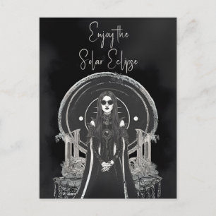 Cartão Postal De Festividades Aproveite o Vampiro Gótico Solar Eclipse