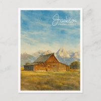 Aquarela de Jackson Hole | Arte de Viagem do Grand