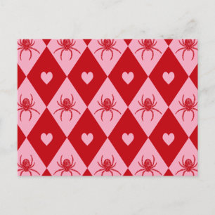 Cartão Postal De Festividades Aranhas namorados