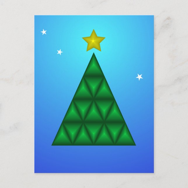 Cartão Postal De Festividades Árbol de Navidad 3D Serio y elegante (Frente)