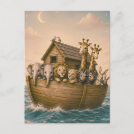 Cartão Postal De Festividades Arca de Noé Berçário Islâmico