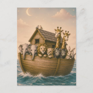 Cartão Postal De Festividades Arca de Noé Berçário Islâmico