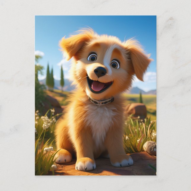 Cartão Postal De Festividades Archie - Coletor de Laboratório Amarelo (Frente)