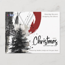 Cartão Postal De Festividades Architect Construction Builder Modern Christmas