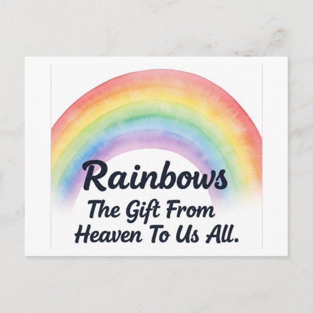 Cartão Postal De Festividades Arco-Íris (Frente)
