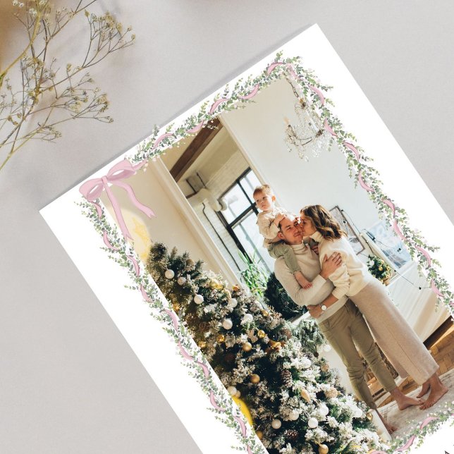 Cartão Postal De Festividades Arco Rosa de Natal Coquette Garland (Criador carregado)