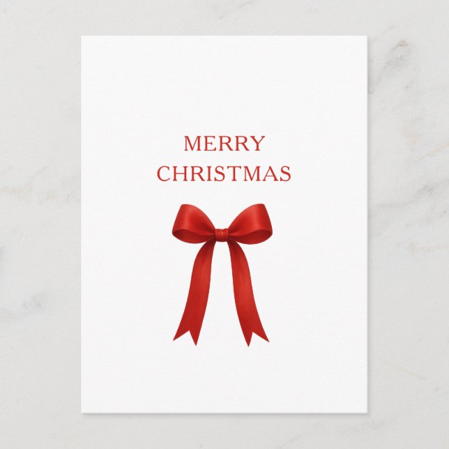 Cartão Postal De Festividades Arco Vermelho Bonito Feliz Natal (Frente)