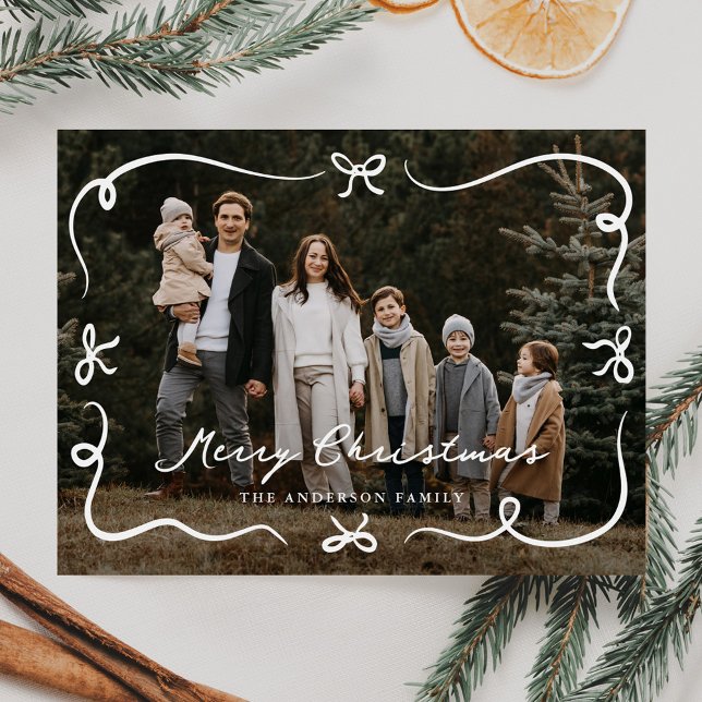 Cartão Postal De Festividades Arcos de mão Whimsical Foto de Natal (Criador carregado)