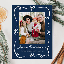 Cartão Postal De Festividades Arcos Desenhados à Mão Caprichosos Foto de Natal A