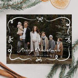 Cartão Postal De Festividades Arcos Desenhados à Mão Foto Natal