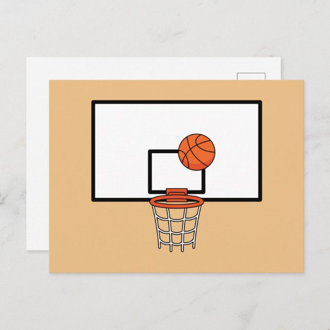 Cartão Postal De Festividades Aro de Basquete (Frente/Verso)
