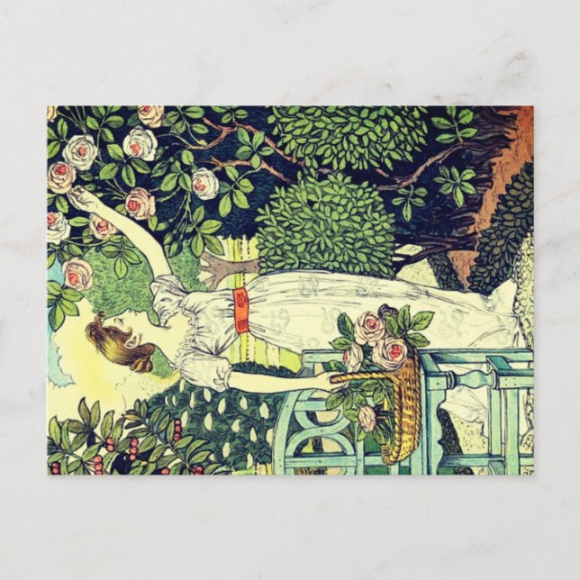 Cartão Postal De Festividades Art Nouveau (Frente)