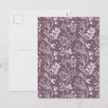 Arte Botânico Elegante Ameixa Roxo Chintz Reverie