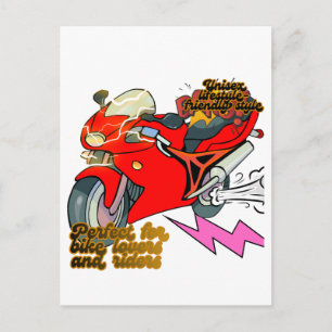 Cartão Postal De Festividades Arte de Bicicleta de Corrida Velocidade