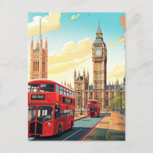 Cartão Postal De Festividades Arte de cartão-postal de viagem de Londres, Arte d