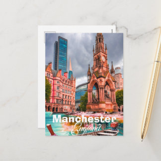 Cartão Postal De Festividades Arte de cartão-postal de viagem de Manchester, Via