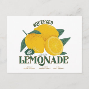 Cartão Postal De Festividades Arte de Fruta de Limão Fresco – Verão Cítrico Lumi