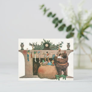 Cartão Postal De Festividades Arte de Natal