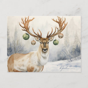 Cartão Postal De Festividades Arte de Natal de Nêvea Aquática