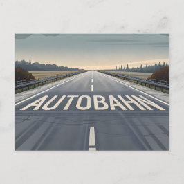 Cartão Postal De Festividades Arte de Perspectiva de Estrada Infinita da Autobah