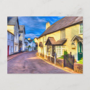 Cartão Postal De Festividades Arte de Somerset da Rua Alta Porlock