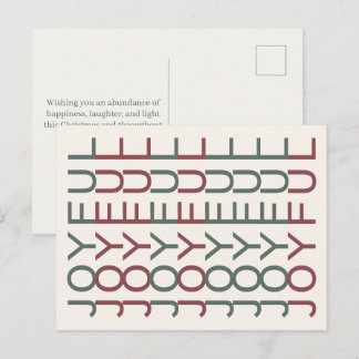 Cartão Postal De Festividades Arte em Linhas Arquitetônicas | Alegria de Natal N