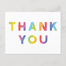 Cartão Postal De Festividades Artes Arco-íris e Arco-Íris Obrigado