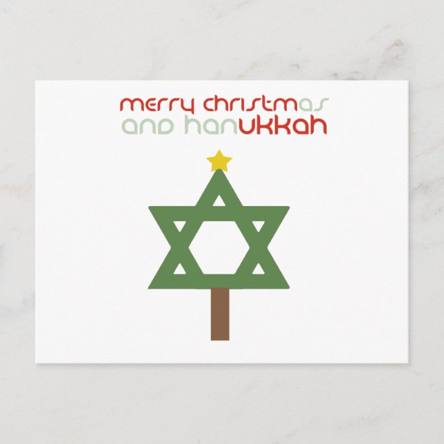 CARTÃO POSTAL DE FESTIVIDADES ÁRVORE DE CHRISTMUKKAH (Frente)