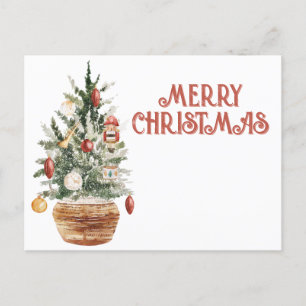 Cartão Postal De Festividades Árvore de natais vintages