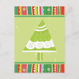 Cartão Postal De Festividades Árvore de Natal Bonita