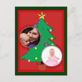 Cartão Postal De Festividades Árvore de Natal com suas fotos