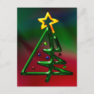 Cartão Postal De Festividades Árvore de Natal Cromo Tubular