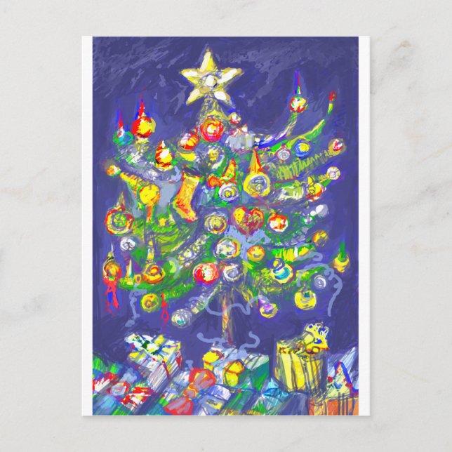 Cartão Postal De Festividades *Árvore de Natal de Albruno* (Frente)