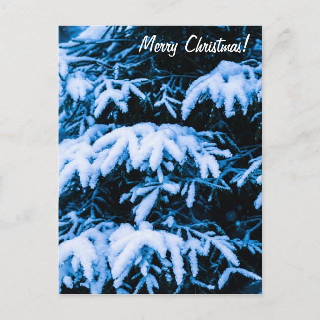 Cartão Postal De Festividades Árvore de Natal de Inverno (Frente)