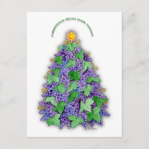 Cartão Postal De Festividades Árvore de Natal de Napa Valley Graphics