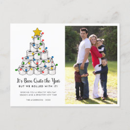 Cartão Postal De Festividades Árvore De Natal De Papel Higiênico Rolled With It 