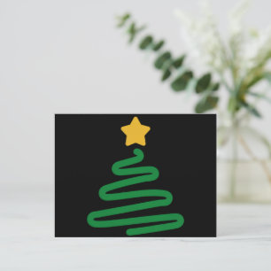 Cartão Postal De Festividades Árvore de Natal engraçada