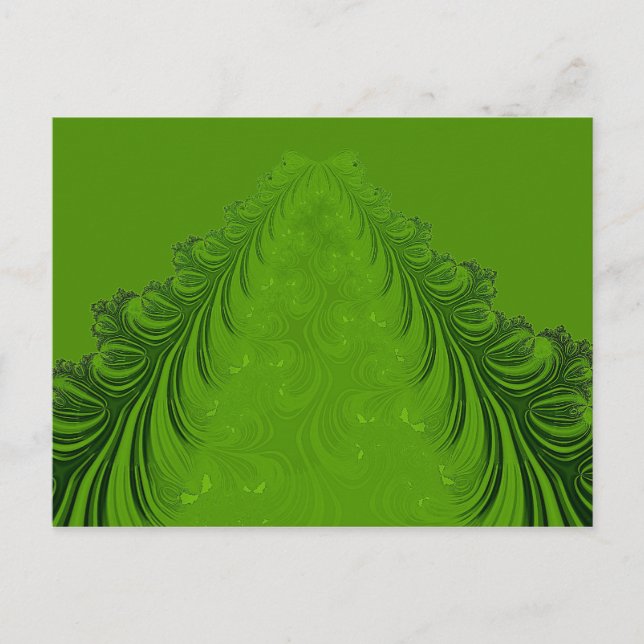 Cartão Postal De Festividades Árvore de Natal fractal (Frente)